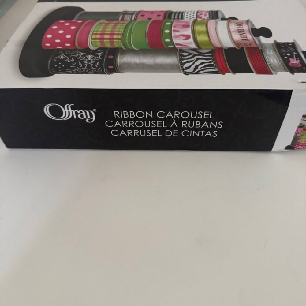 New Offray Ribbon Carousel Ribbon Holder New with Box Damage - Picture 7 of 14